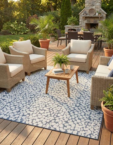 7' 10 x 10' Easy-Clean Safari Indoor / Outdoor Rug