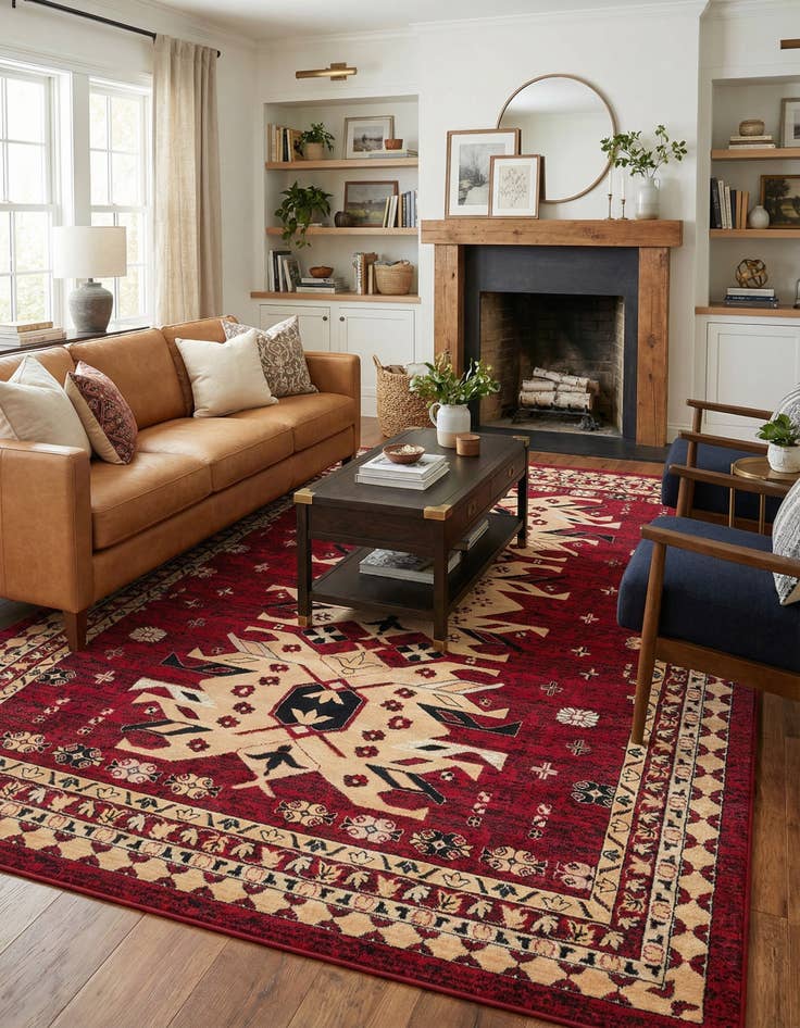 Detail image of 10' x 13' Heriz Design Rug