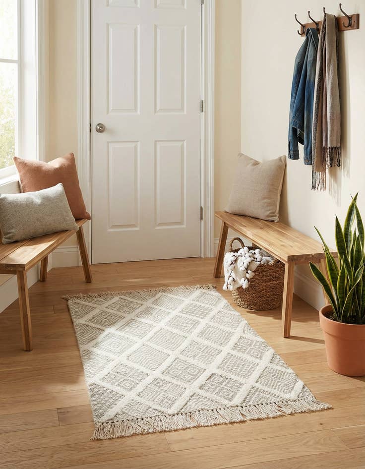 Detail image of 2' x 3'  Hand Braided Jute Rug