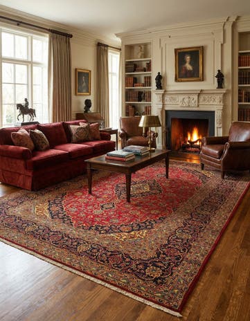 7' 10 x 11' 7 Kashan Wool Rug