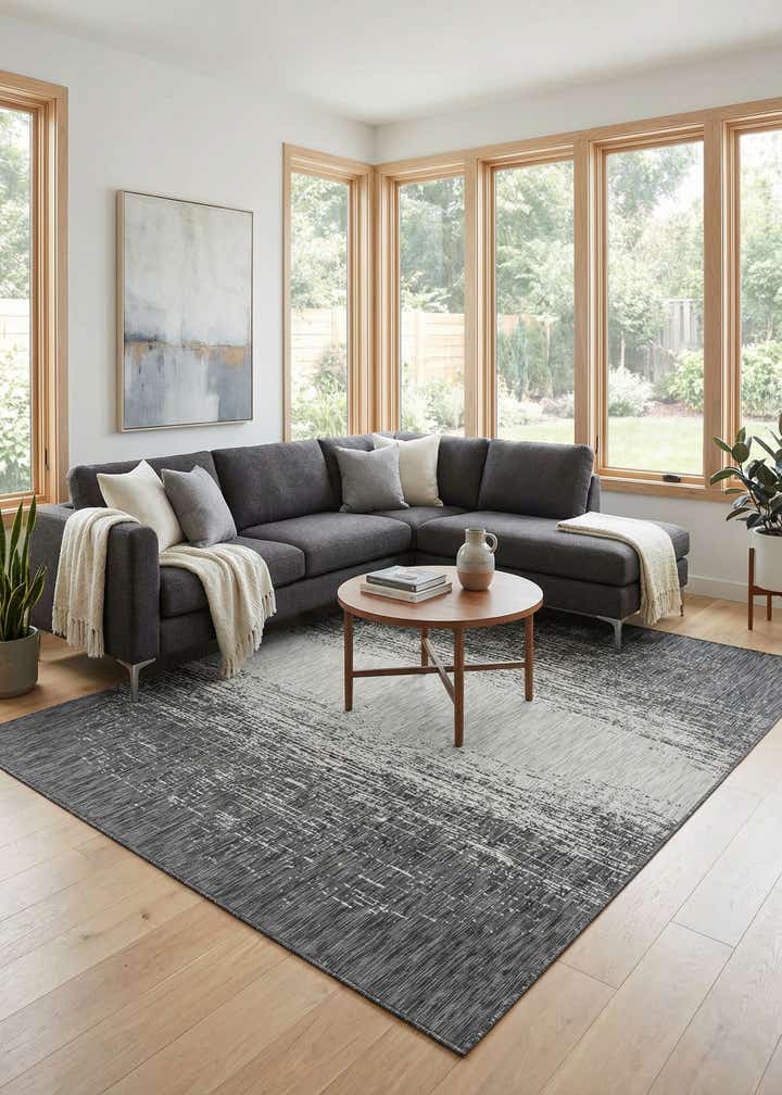 9' x 12' Easy-Clean Modern Indoor / Outdoor Rug