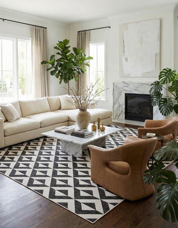 Charcoal Gray Easy-Clean Jill Zarin Indoor / Outdoor Square Rug