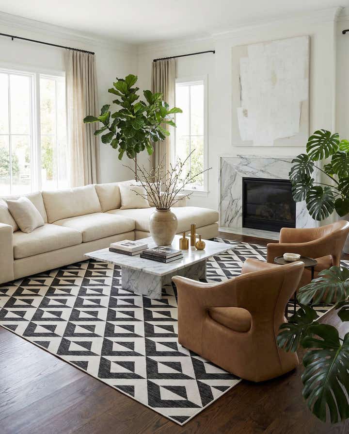 13' x 13' Easy-Clean Jill Zarin Indoor / Outdoor Square Rug