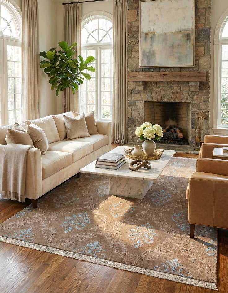 Detail image of 5' 7 x 7' 9  Hand Knotted Darya Wool Rug