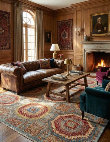 6' 10 x 9' 5 Hand Knotted Mamluk Ziegler Oriental Rug