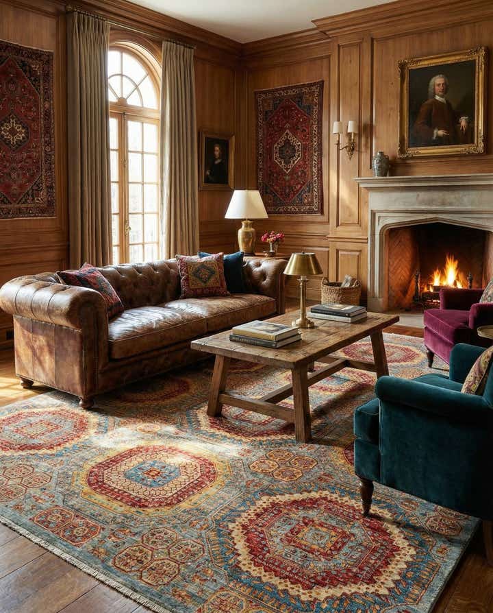 6' 10 x 9' 5 Hand Knotted Mamluk Ziegler Oriental Rug