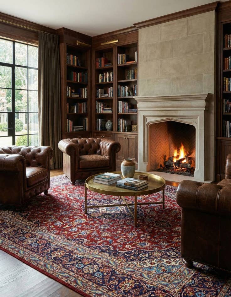 Detail image of  9' 7 x 13' 3  Hand Knotted Kashan Persian Wool Rug