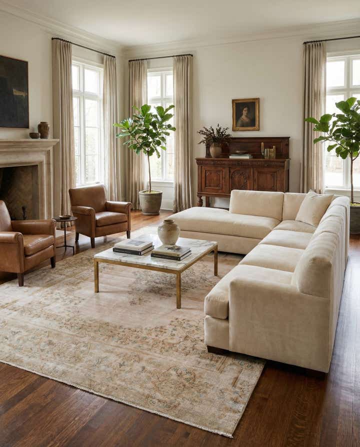 8' 5 x 11' 9 Hand Knotted Ultra Vintage Persian Wool Rug