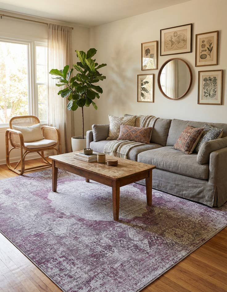 Detail image of  7' 10 x 7' 10  Washable Yara Square Rug