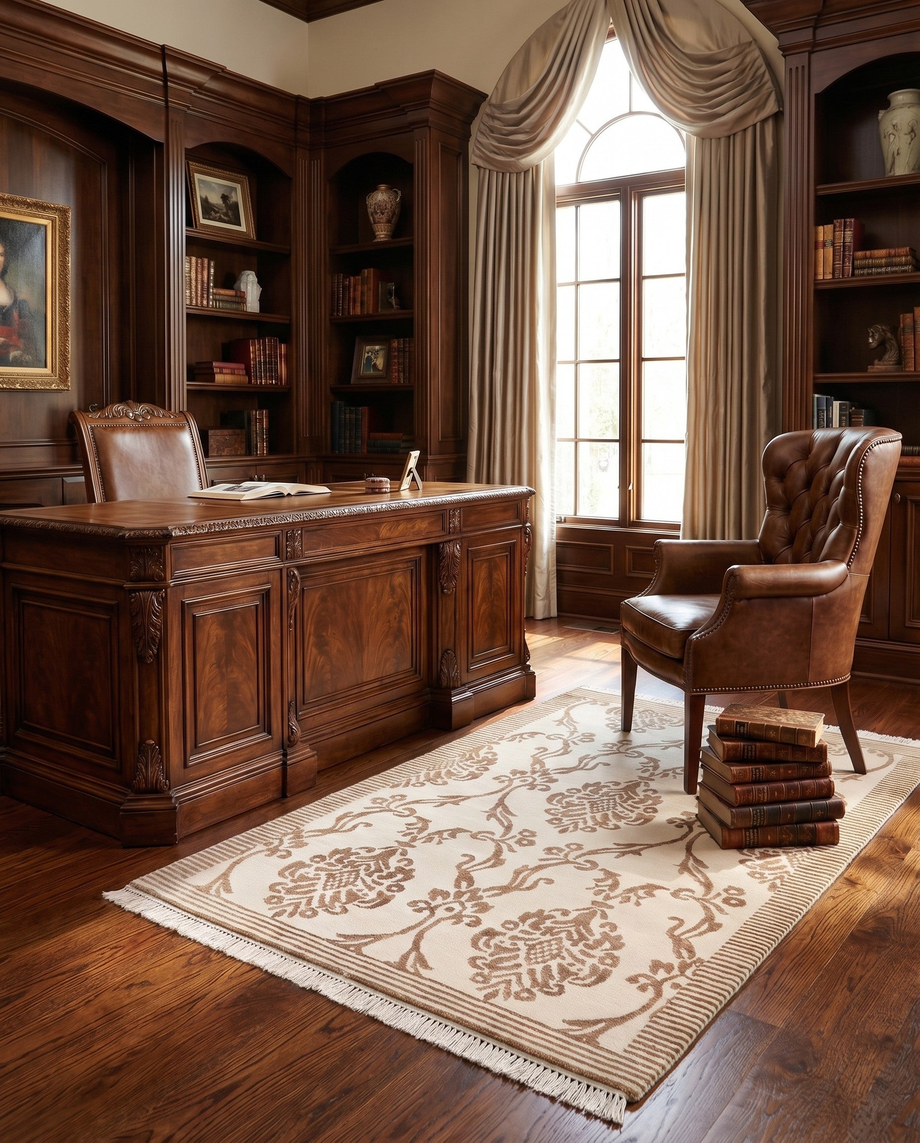 3' 2 x 4' 11 Hand Knotted Darya Wool Rug