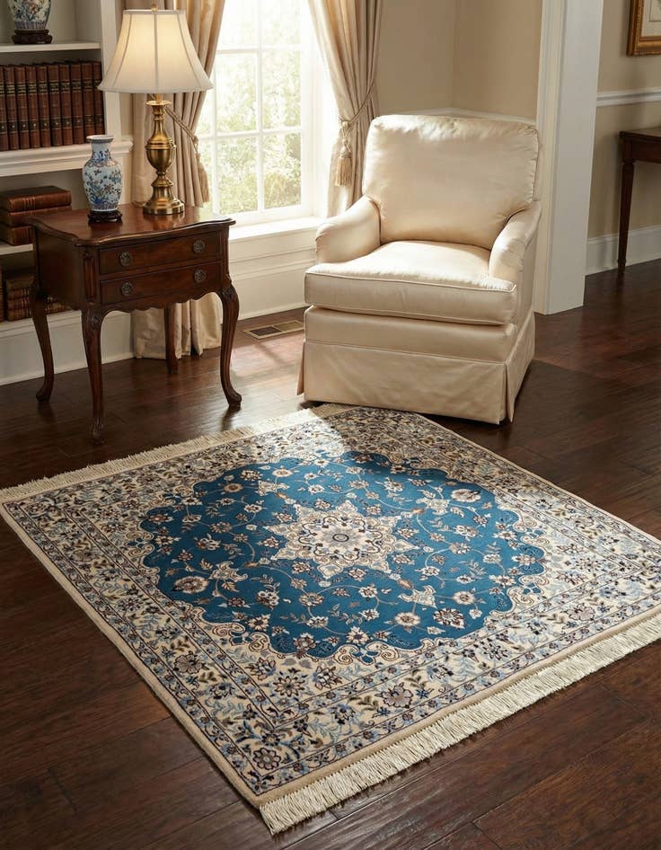 Detail image of  3' 6 x 3' 6 Nain Square Rug