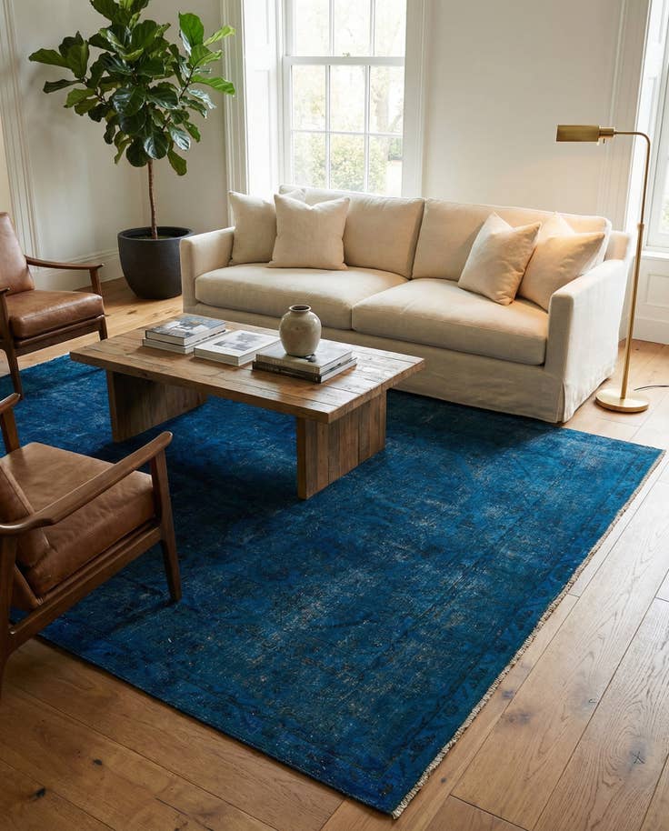 Detail image of 6' 4 x 9' 8 Hand Knotted Ultra Vintage Persian Wool Rug