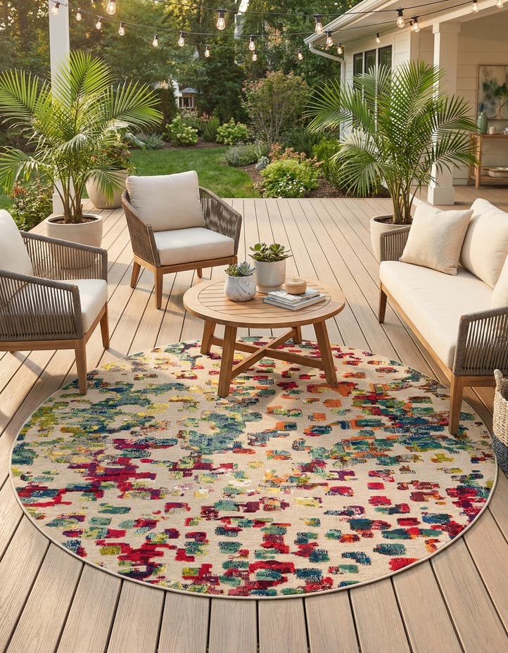7' 10 x 7' 10 Easy-Clean Casablanca Indoor / Out...