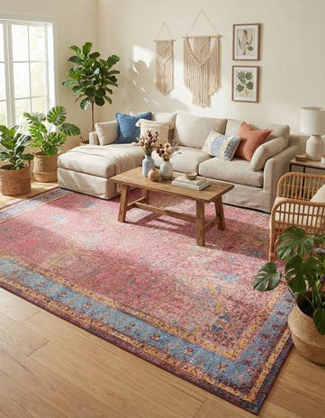 9' x 12' Easy-Clean Traditional Indoor / Outdoor Rug