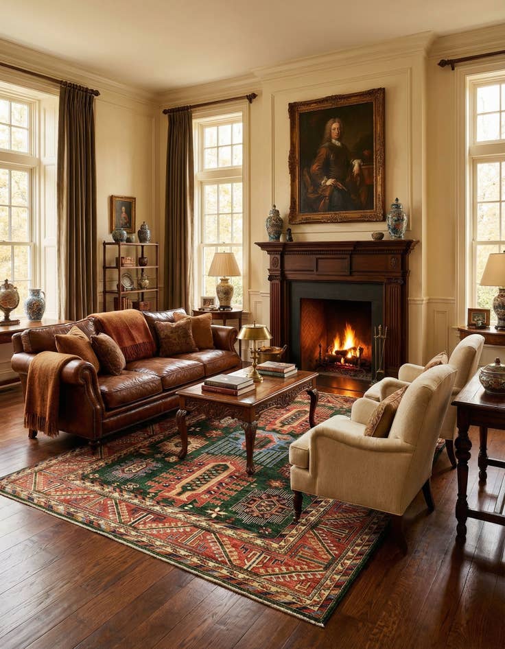 Detail image of 6' 7 x 9' 9  Hand Knotted Ariana Ziegler Rug