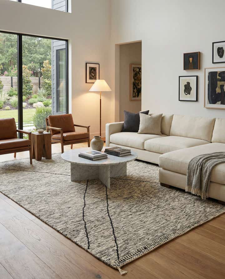 9' 1 x 13' 3 Hand Knotted Moroccan Wool Rug