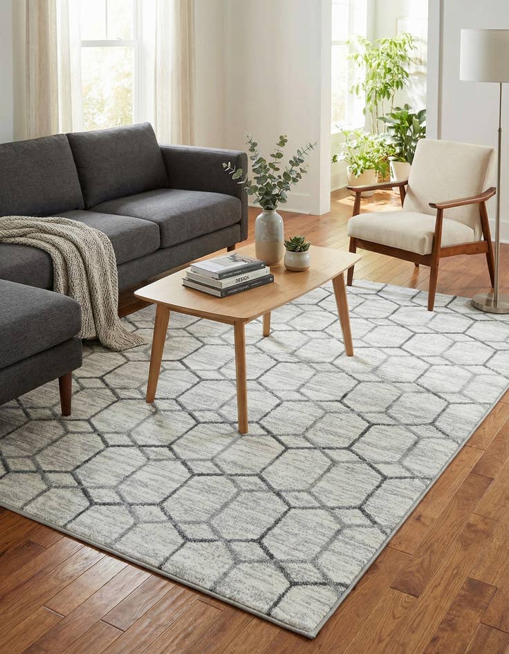 Detail image of  4' x 6' Lattice Trellis Rug