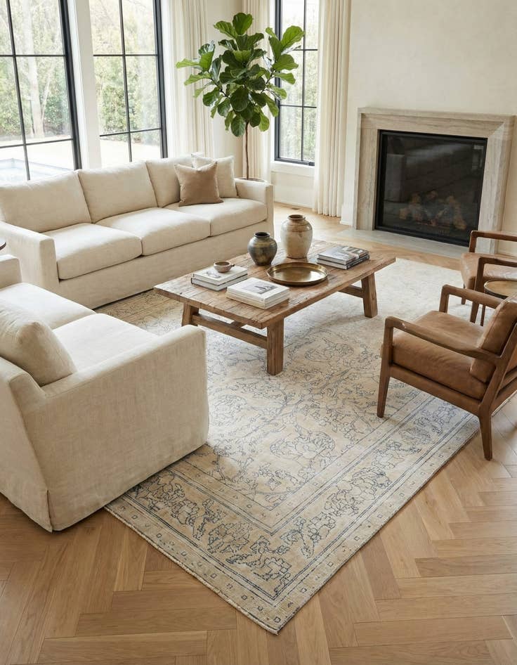 Detail image of 9' 6 x 12' 5 Hand Knotted Ultra Vintage Persian Wool Rug