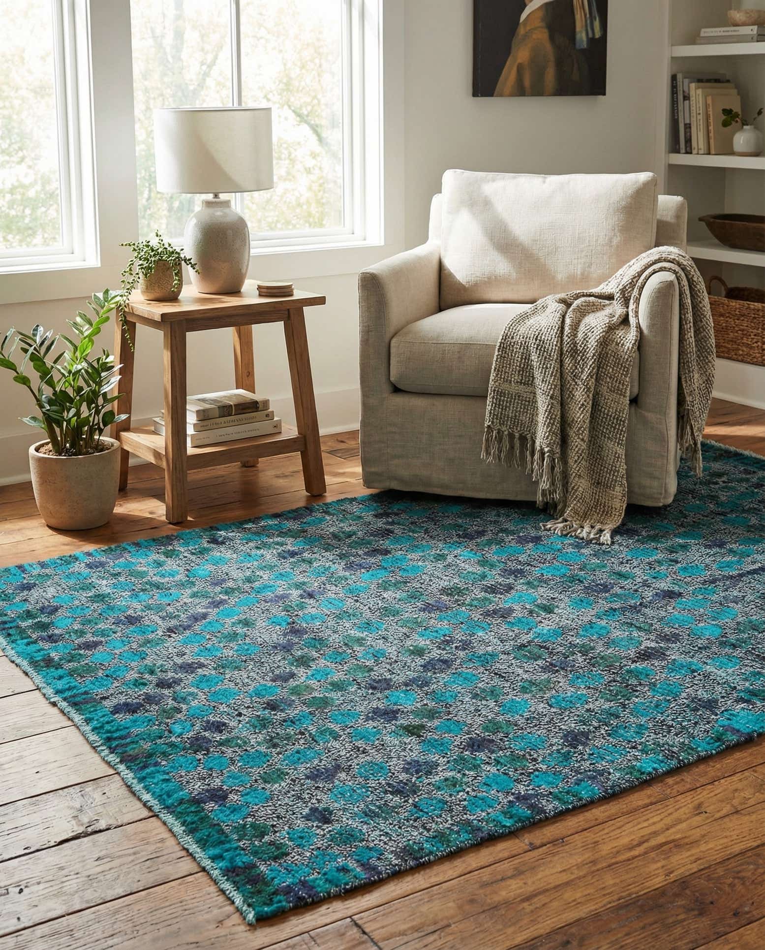 4' 2 x 5' 11 Hand Knotted Darya Wool Rug