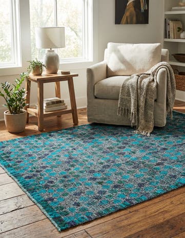 4' 2 x 5' 11 Hand Knotted Darya Wool Rug