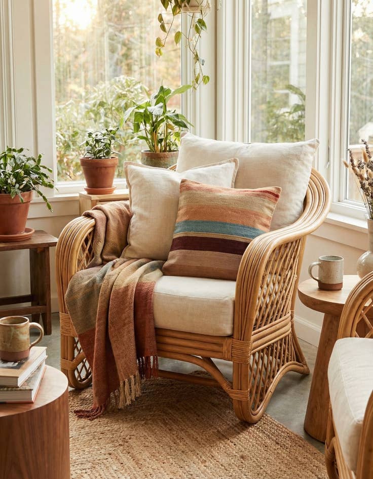 Detail image of 1' 8 x 1' 8  Hand Woven Pillow Wool Square Rug