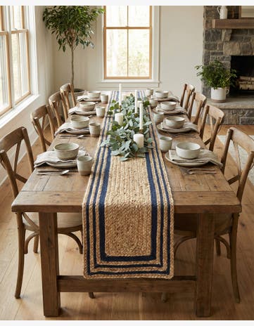 1' 2 x 10' Handmade Braided Jute Table Runner Rug