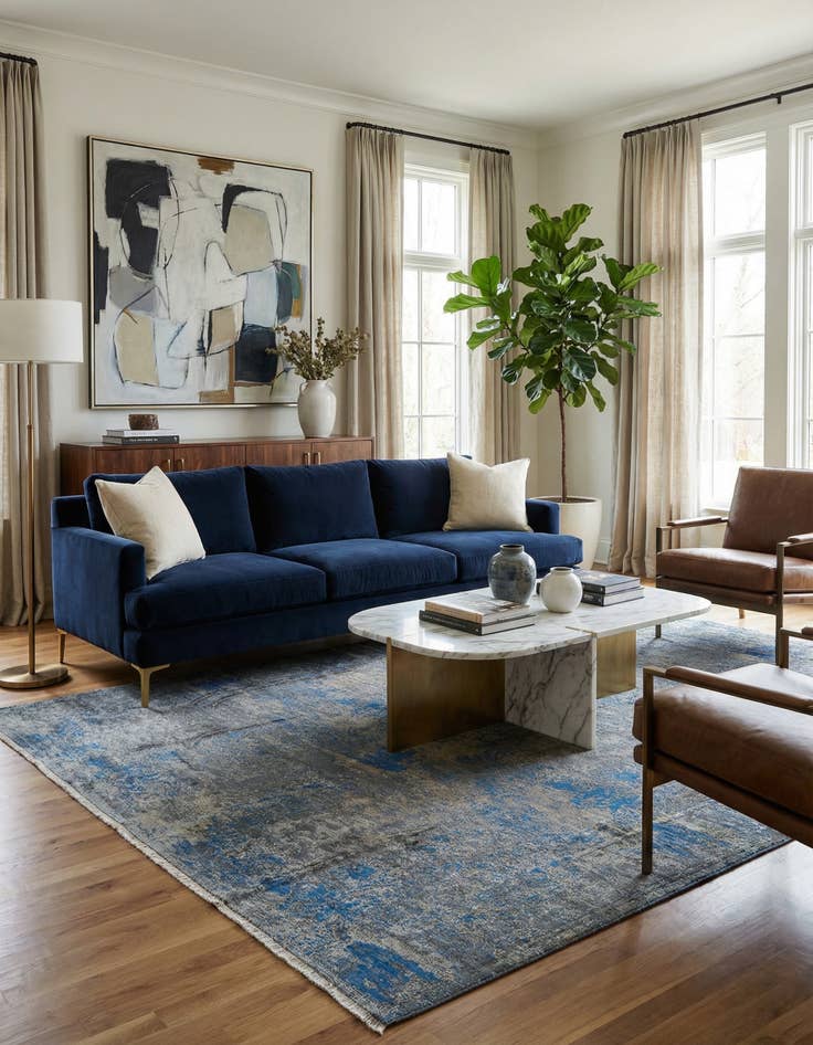 Detail image of 6' 8 x 9' 8  Hand Knotted Ultra Vintage Persian Wool Rug