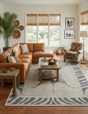 Gray and Ivory Savannah Rug