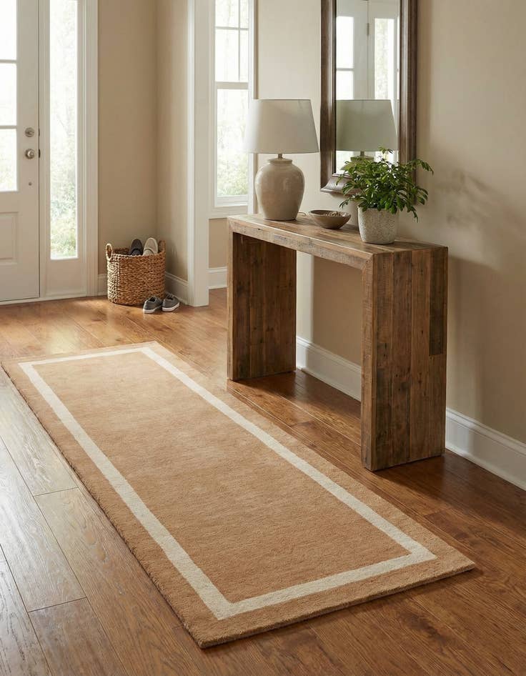 Detail image of 3' 3 x 10' Jill Zarin Border Wool Runner Rug