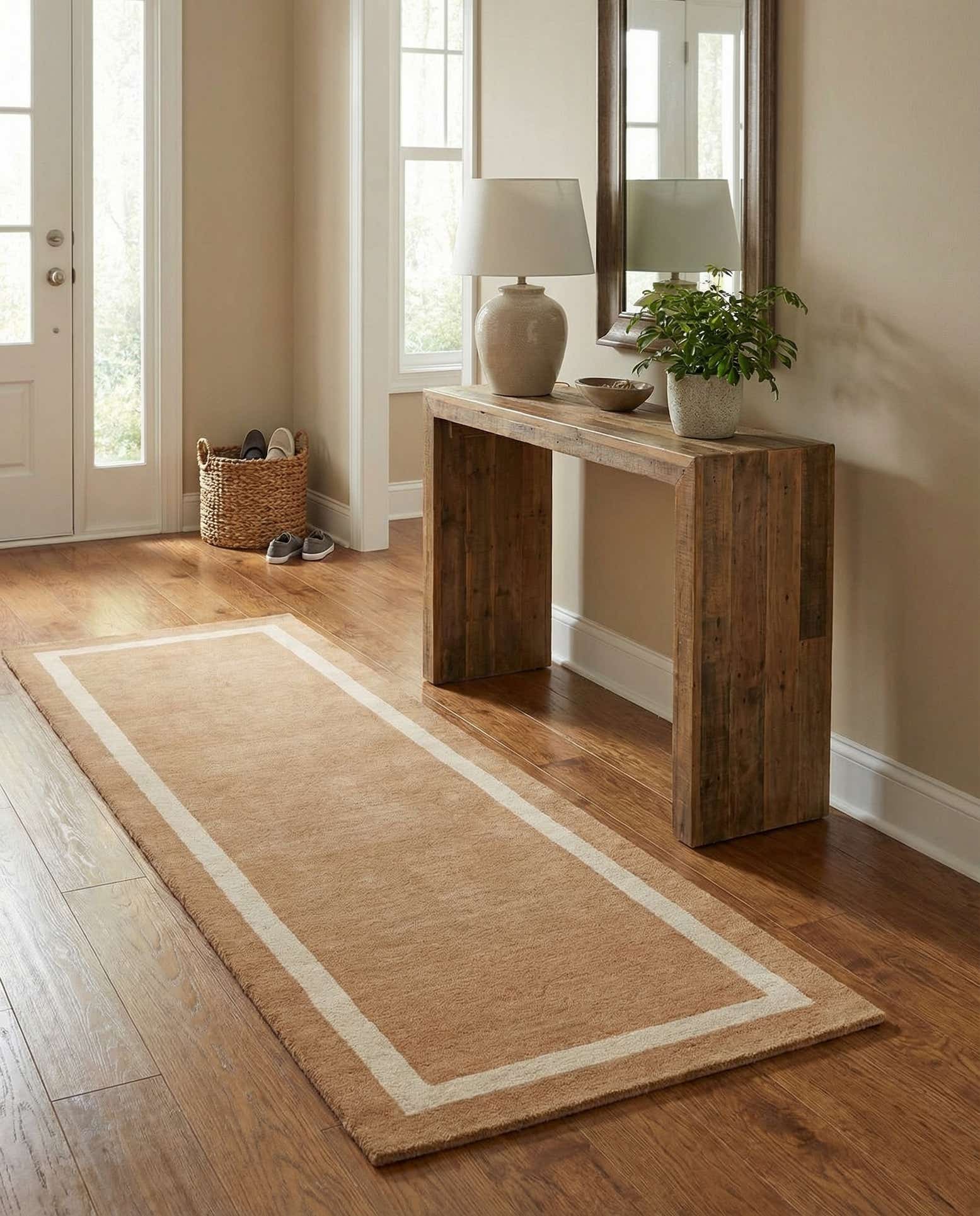 3' 3 x 10' Jill Zarin Border Wool Runner Rug