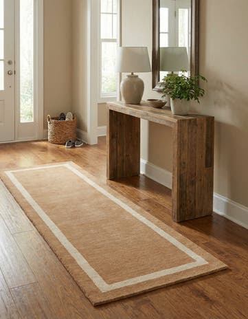 3' 3 x 10' Jill Zarin Border Wool Runner Rug