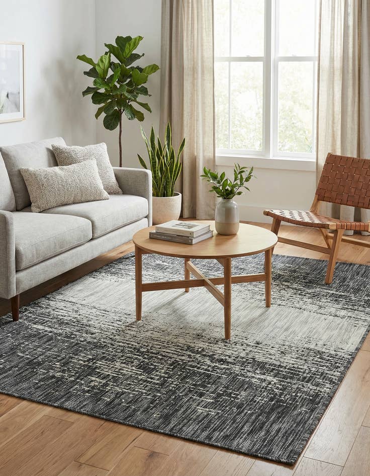 Detail image of 4' x 6'  Washable Modern Indoor / Outdoor Rug