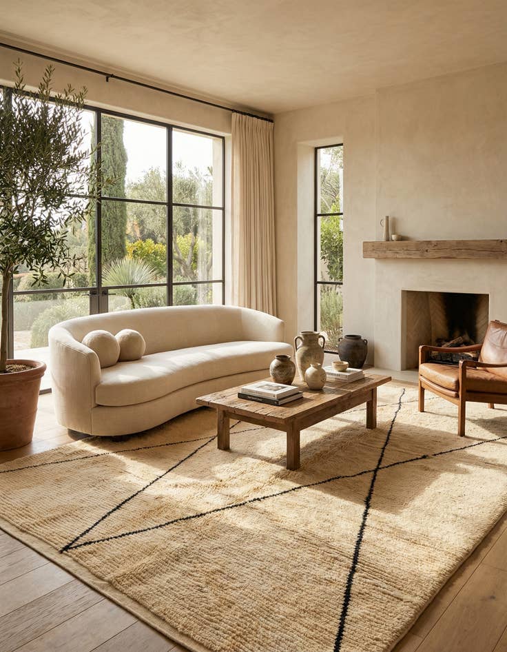 Detail image of 6' 5 x 9' 2 Berber Rug