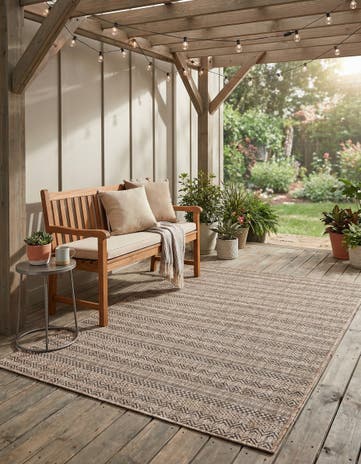 4' x 6' Easy-Clean Ribbon Indoor / Outdoor Rug