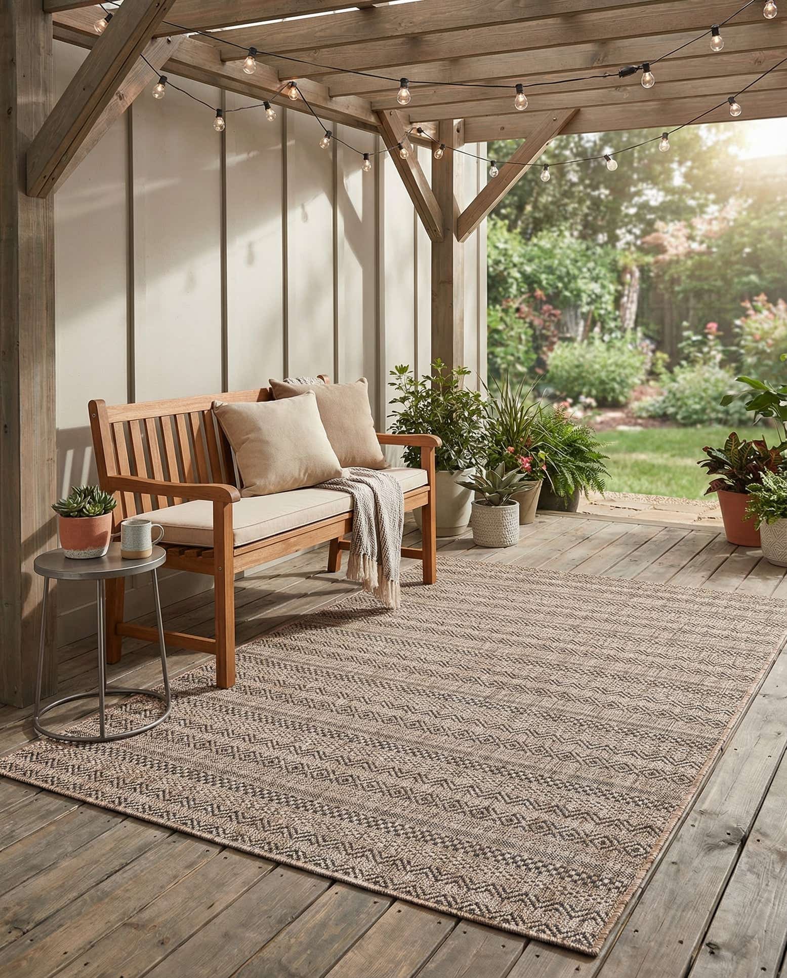 4' x 6' Easy-Clean Ribbon Indoor / Outdoor Rug