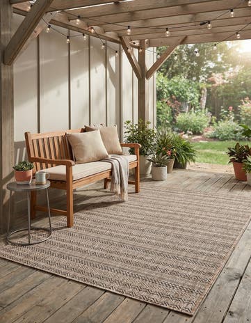 4' x 6' Easy-Clean Ribbon Indoor / Outdoor Rug