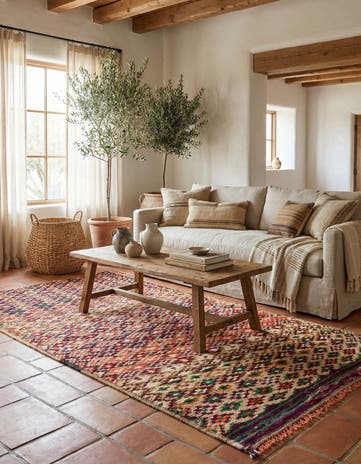 5' x 11' Hand Knotted Moroccan Wool Runner Rug