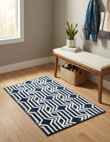 Navy Blue Vince Camuto Rug