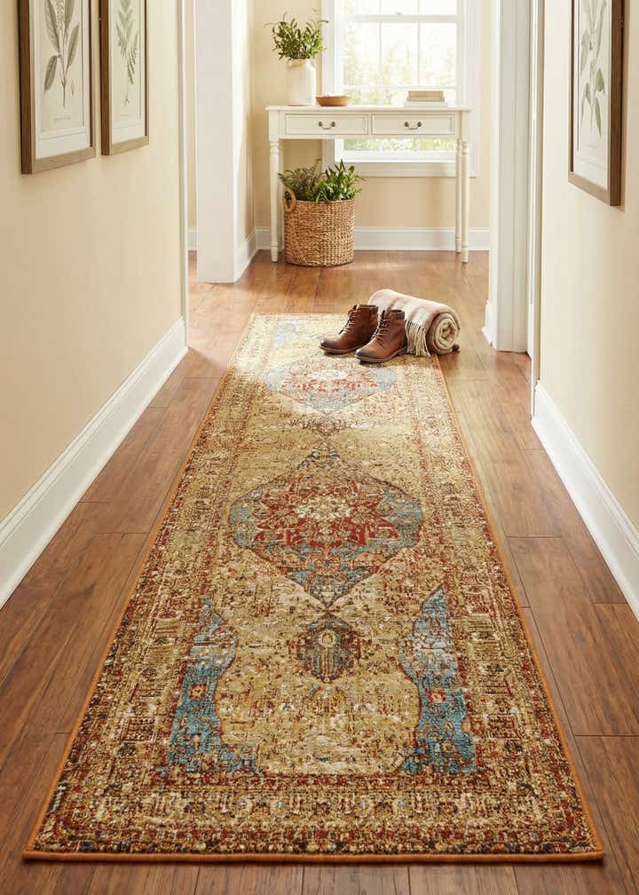 2' 7 x 10' Easy-Clean Traditional Indoor / Outdoor Runner Rug