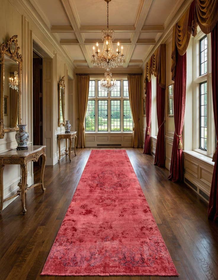 Detail image of 3' 5 x 12' 5 Vintage Royal Wool Runner Rug