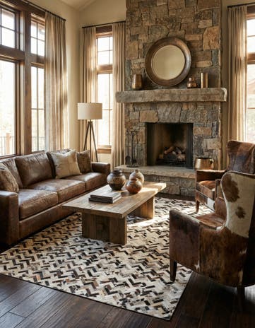 5' x 8' 1 Cowhide Stocks Rug