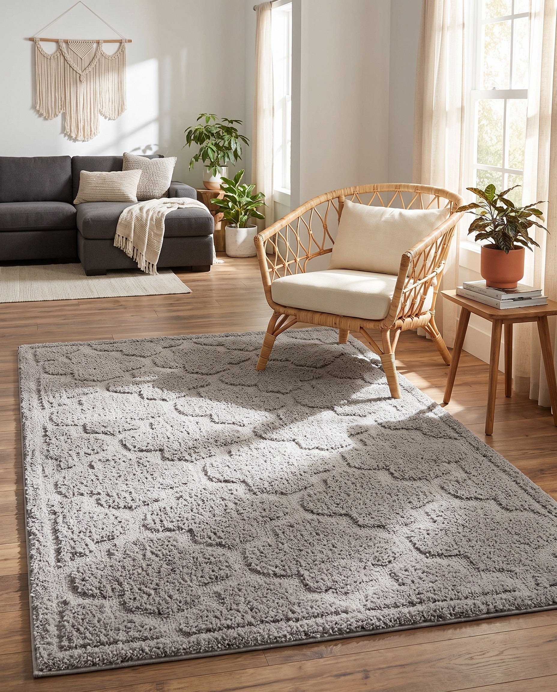 4' x 6' Lattice Shag Rug