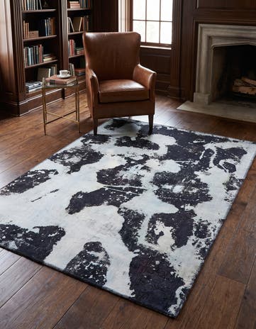 4' 9 x 6' 6 Hand Knotted Ultra Vintage Persian Wool Rug