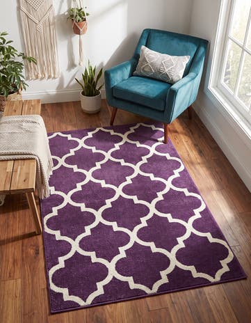 Purple Lattice Rug