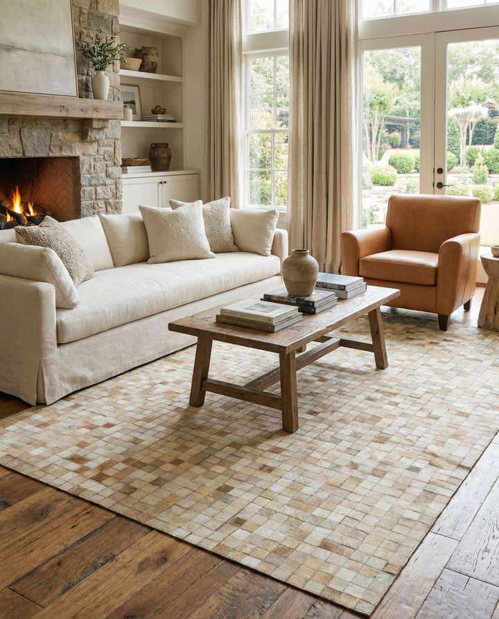 5' 1 x 8' 1 Cowhide - Patchwork Rug