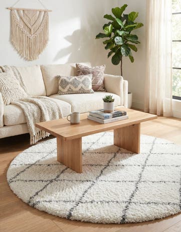 6' x 6' Moroccan Shag Round Rug