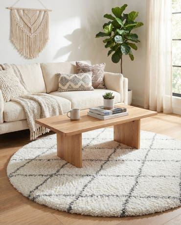  6' x 6' Moroccan Shag Round Rug