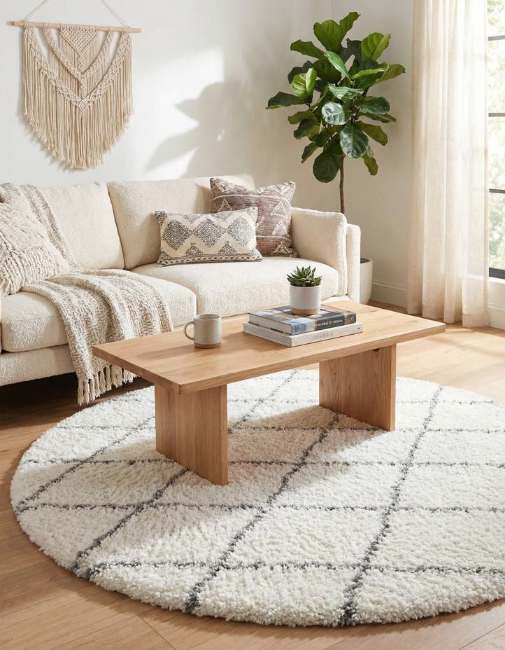 6' x 6' Moroccan Shag Round Rug