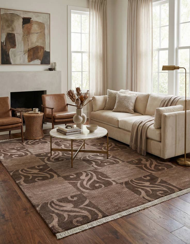 Detail image of  6' 8 x 10' 4  Hand Knotted Darya Wool Rug