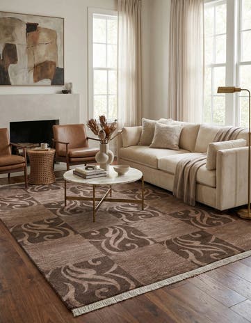 6' 8 x 10' 4 Hand Knotted Darya Wool Rug